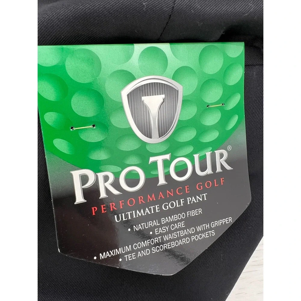 Pro Tour Performance Golf Ultimate Golf Pant Black 40x30 Z8SB0228 001 Bamboo New